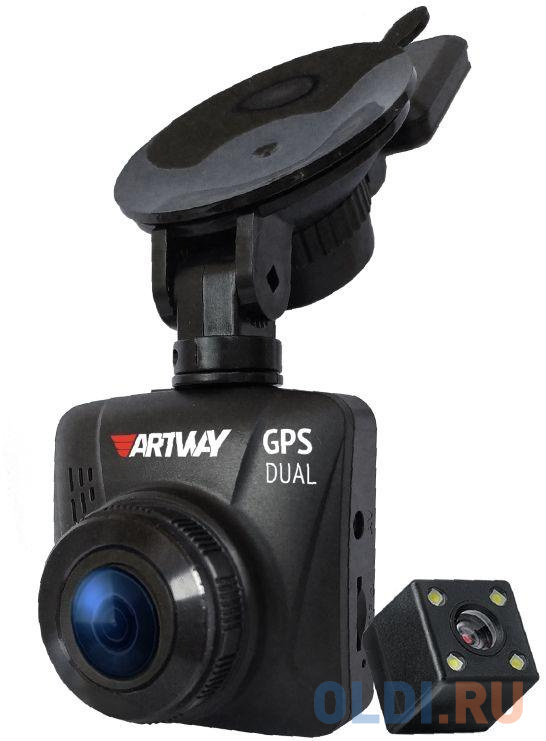 Видеорегистратор Artway AV-398 GPS Dual Compact черный 12Mpix 1080x1920 1080p 170гр. GPS - фото 3