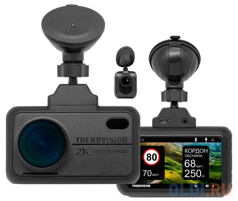 Видеорегистратор TrendVision TDR-721S EVO PRO черный 5Mpix 1296x2304 1296p 170гр. GPS NTK96675 - фото 2