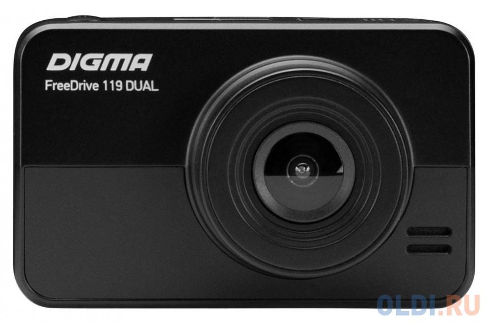 Видеорегистратор Digma FreeDrive 119 DUAL черный 1.3Mpix 1080x1920 1080p 140гр. GP2247 FD119D - фото 1