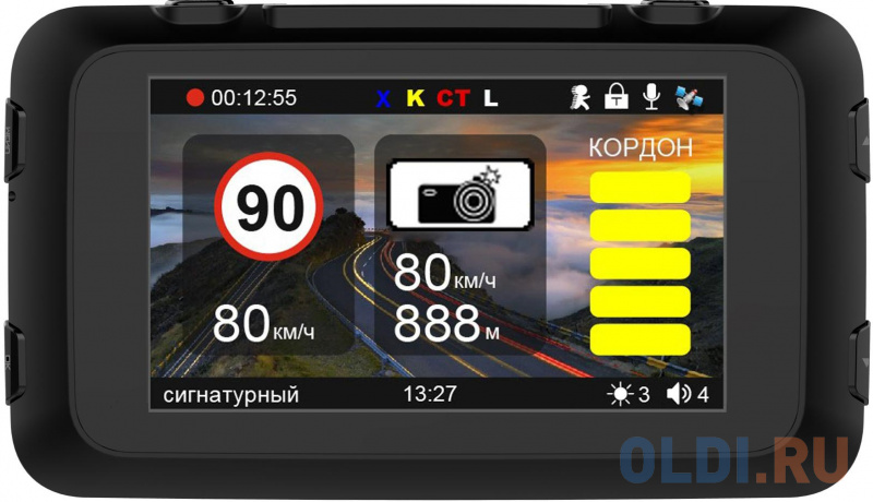 Видеорегистратор с радар-детектором Prology iOne-2500 GPS ГЛОНАСС PRIONE2500 - фото 4