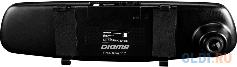 Видеорегистратор Digma FreeDrive 117 черный 1Mpix 1080x1920 1080p 150гр. GP2247 FD117 - фото 6