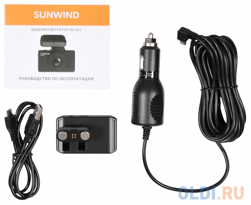 Видеорегистратор SunWind SD-621 черный 2Mpix 1080x1920 1080p 160гр. GPCV1167B фото
