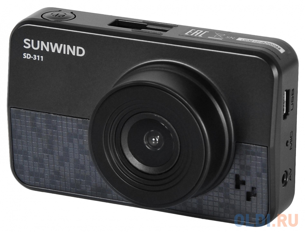Видеорегистратор SunWind SD-311 черный 1.3Mpix 1080x1920 1080p 140гр. GP6248 - фото 1