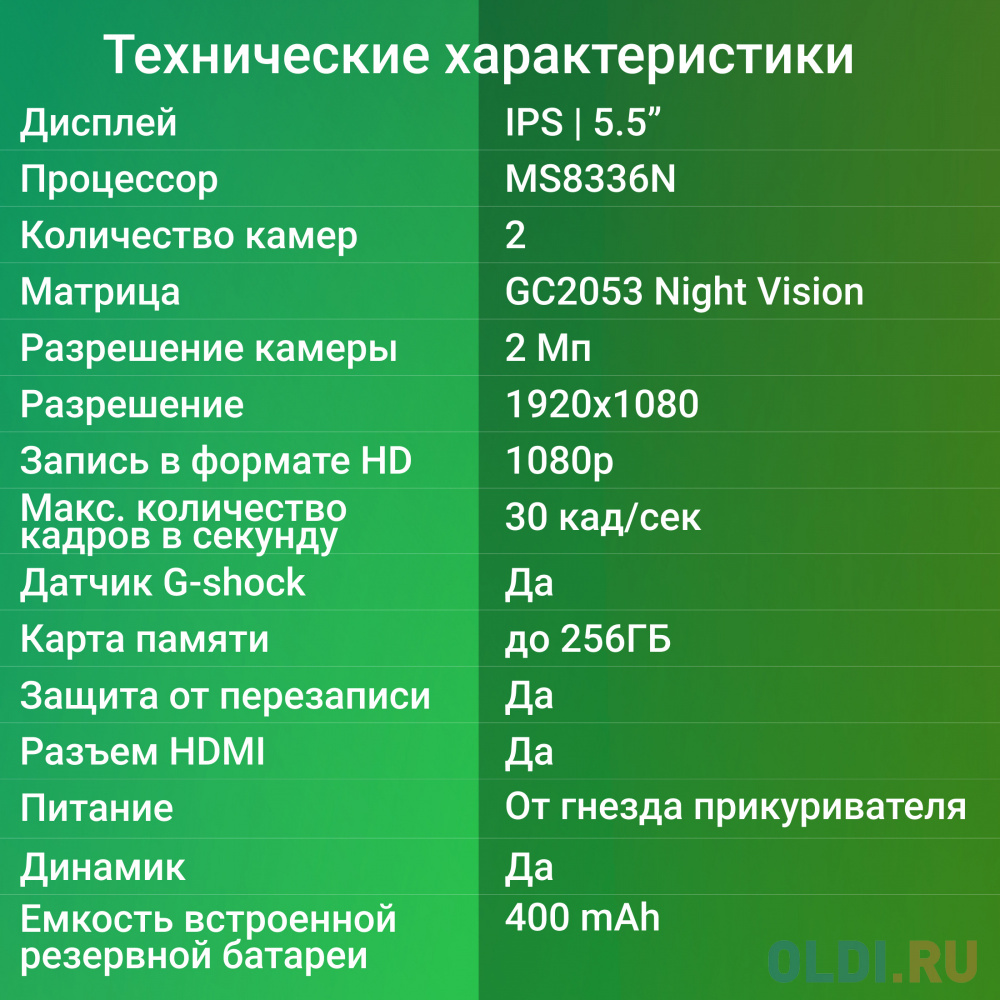 Видеорегистратор Digma FreeDrive 505 MIRROR DUAL черный 2Mpix 1080x1920 1080p 150гр. GPS MS8336N - фото 5
