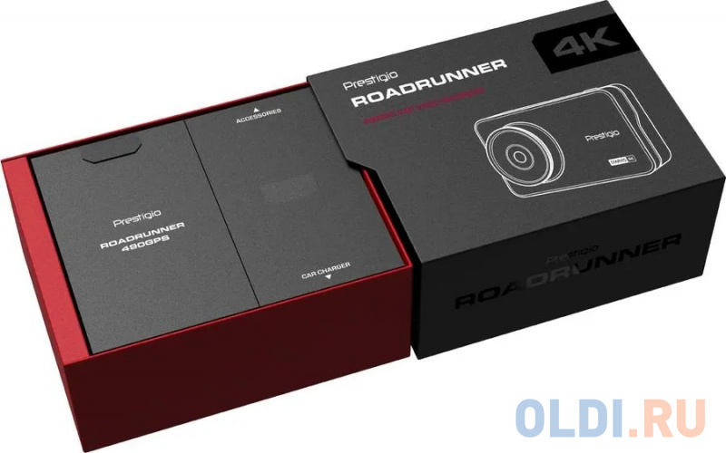 Prestigio RoadRunner 490GPS, 3.0'' IPS(640x360), touchscreen, UHD 4K 3840x2160@30fps, WQHD 2.5K 2560x1440@60fps, NTK96670, 8 MP CMOS Sony St фото