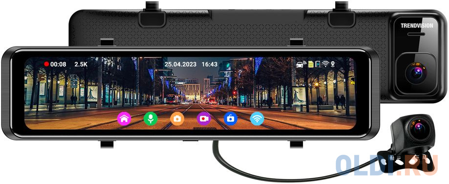 Видеорегистратор TrendVision MR-1100 черный 2Mpix 2160x3840 2160p 150гр. GPS SA 223