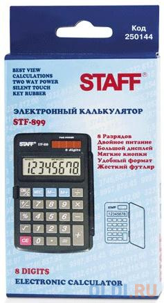 Калькулятор карманный STAFF STF-899 (117х74 мм), 8 разрядов, двойное питание, 250144 от OLDI