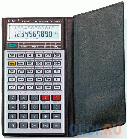 Калькулятор инженерный двухстрочный STAFF STF-169 (143х78 мм), 242 функции, 10+2 разрядов, 250138 от OLDI