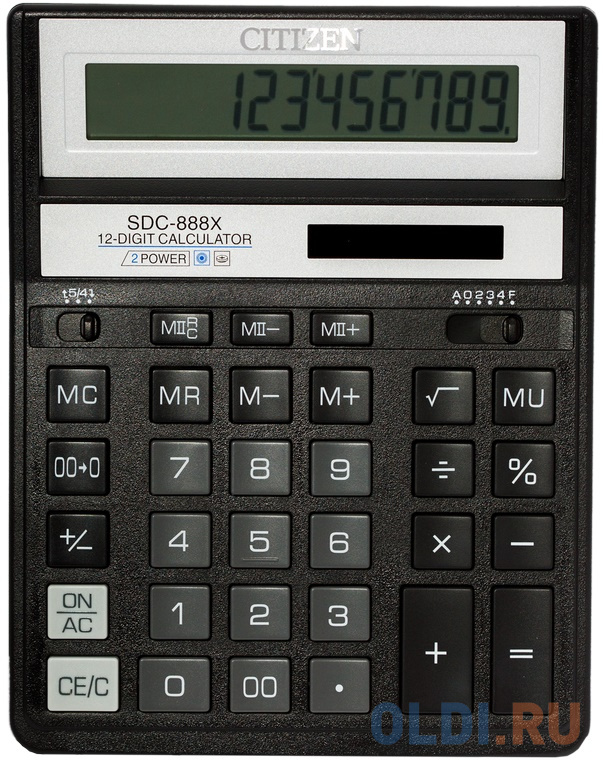 

Калькулятор настольный Citizen SDC-888XBK 12-разрядный