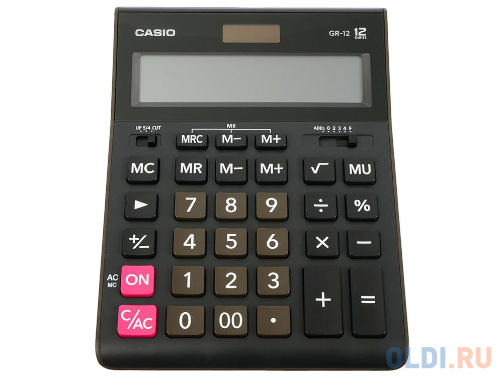 Калькулятор Casio GR-12 12-разрядный черный GR-12-W-EH - фото 2