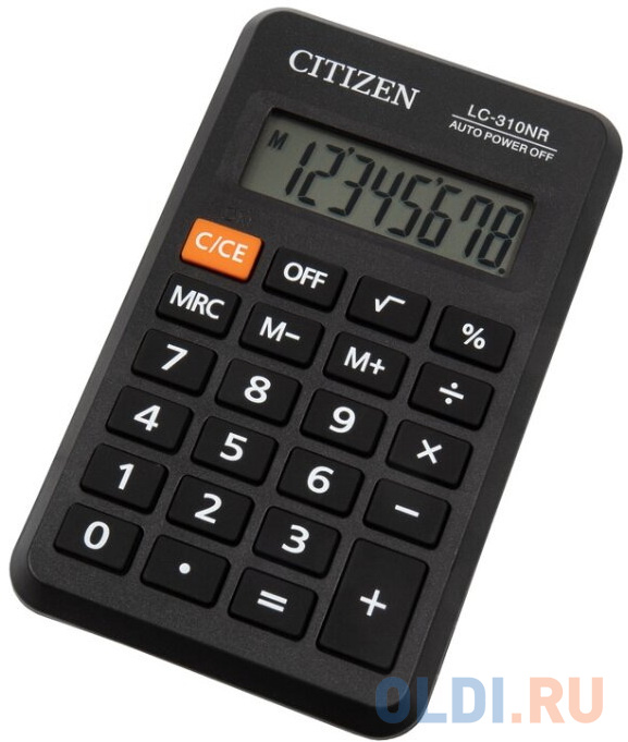 Калькулятор карманный Citizen LC-310NR черный 8-разр - фото 1