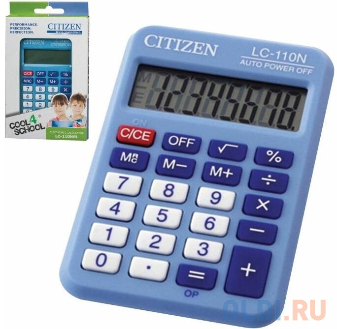 Калькулятор карманный Citizen LC-110NRBL 8-разрядный синий 250363 - фото 1