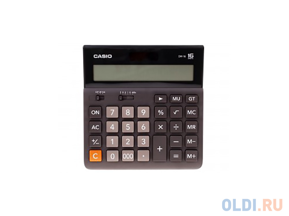 Калькулятор Casio DH-16-BK-S-EH 16-разрядный коричневый/черный - фото 1