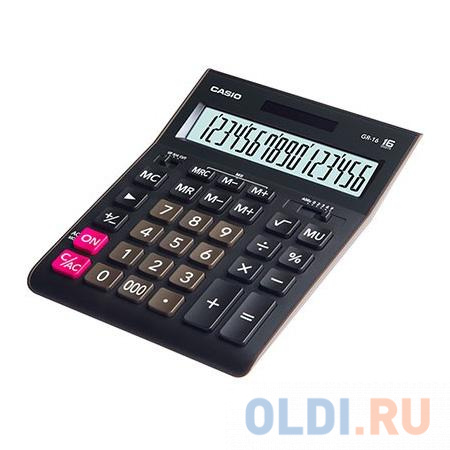 Калькулятор настольный CASIO GR-16-W-EP 16-разрядный черный