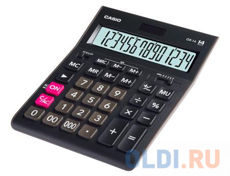 Калькулятор настольный CASIO GR-14-W-EP 14-разрядный черный - фото 2