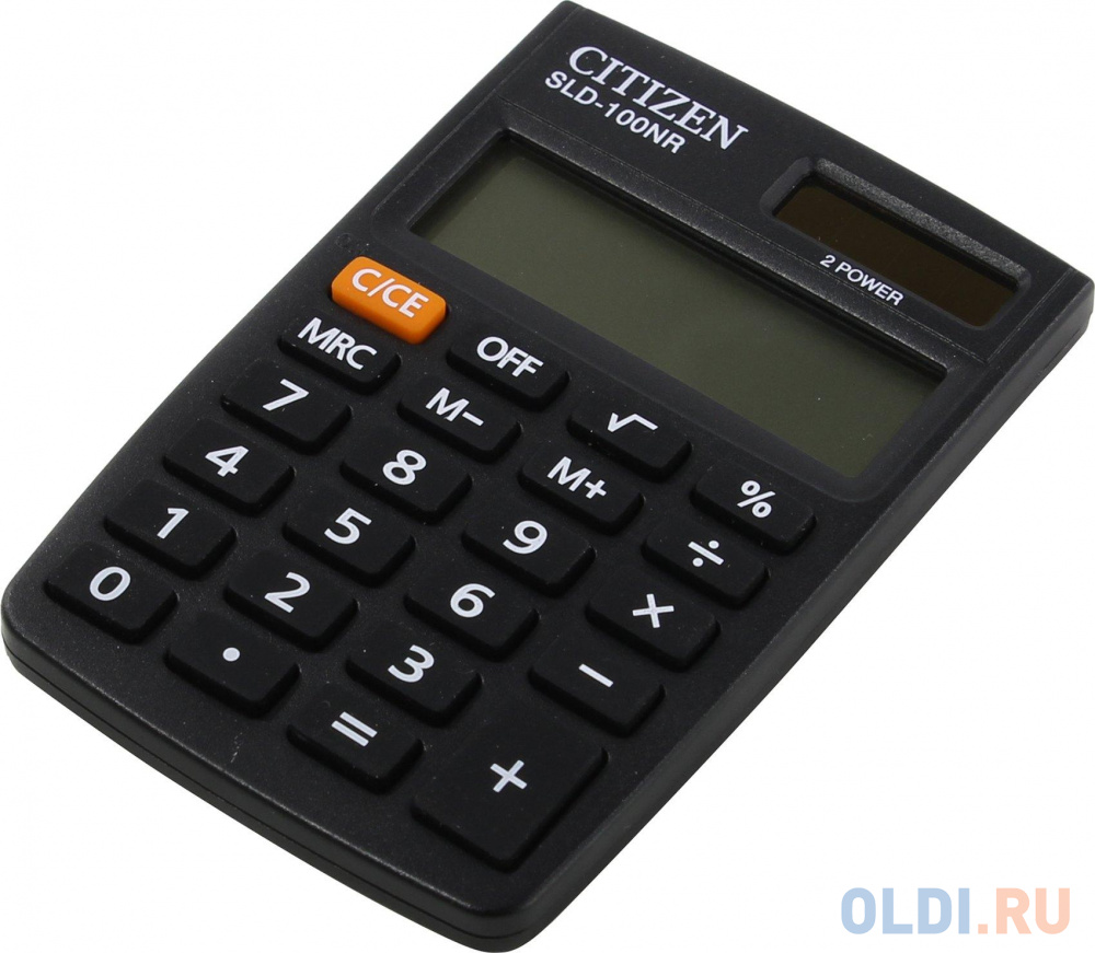 Калькулятор карманный Citizen SLD-100NR 8-разрядный черный 250086 - фото 1