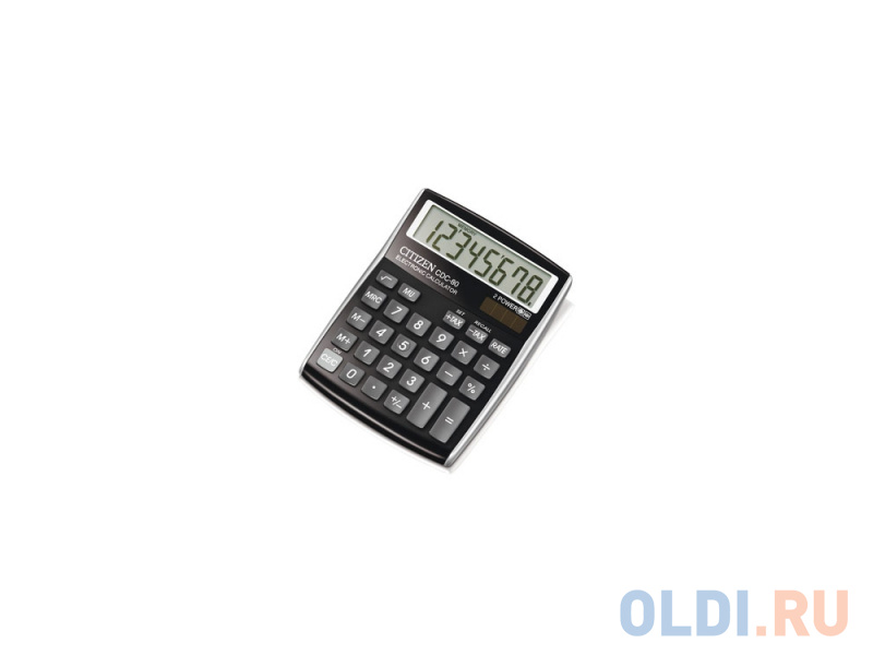 

Калькулятор Citizen CDC-80BK двойное питание 8 разряда настольный налог наценка черный