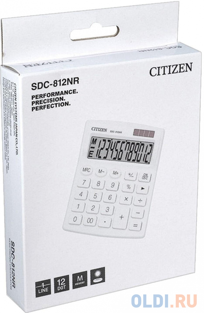 Калькулятор настольный Citizen SDC-812NRWHE 12-разрядный белый 250532 - фото 4