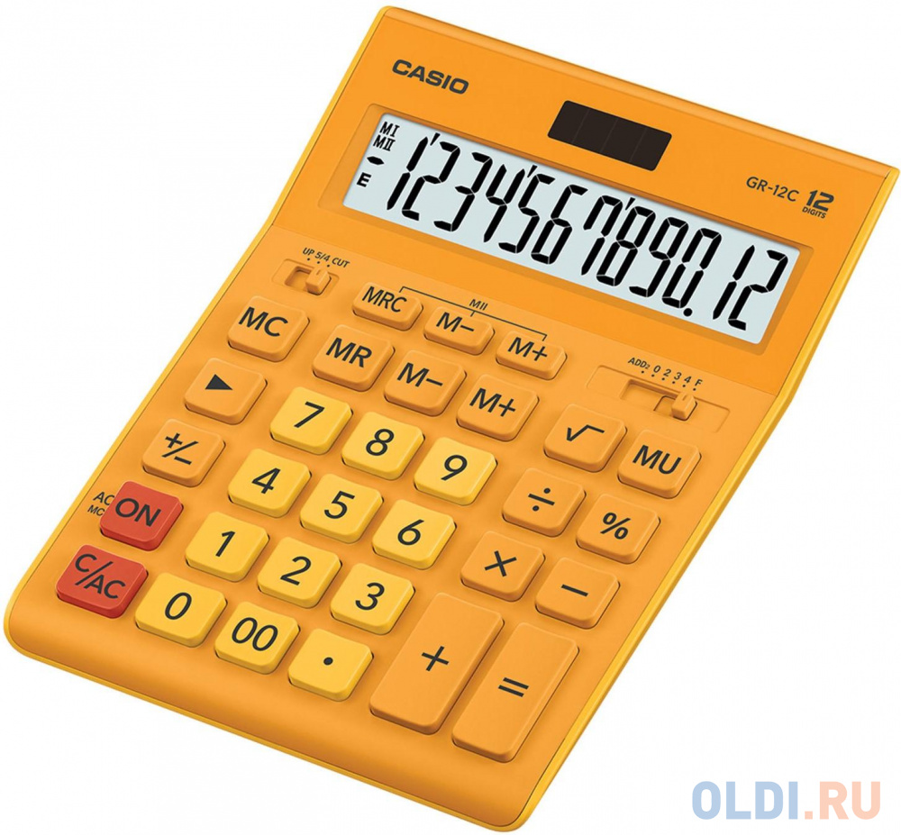 Калькулятор настольный CASIO GR-12С-RG 12-разрядный оранжевый 250445