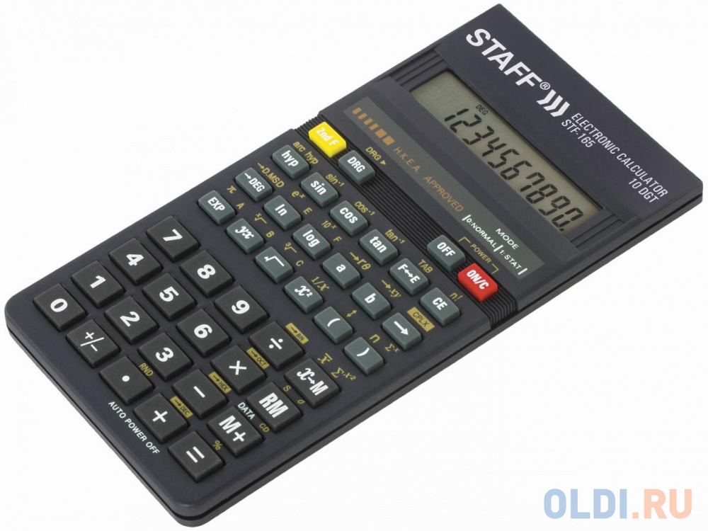 Калькулятор инженерный STAFF STF-165 10-разрядный черный 250122 - фото 2