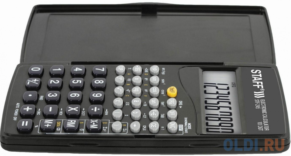 Калькулятор инженерный STAFF STF-245 10-разрядный черный 250194 - фото 4