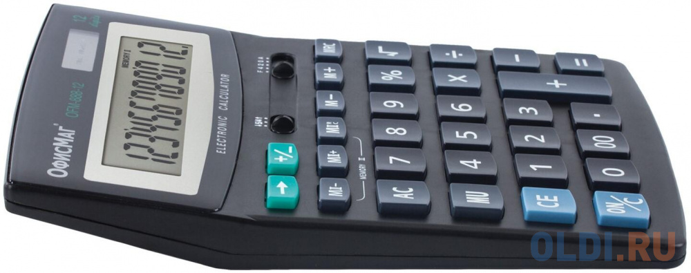 Калькулятор настольный ОФИСМАГ OFM-888-12 12-разрядный черный 250224 - фото 3