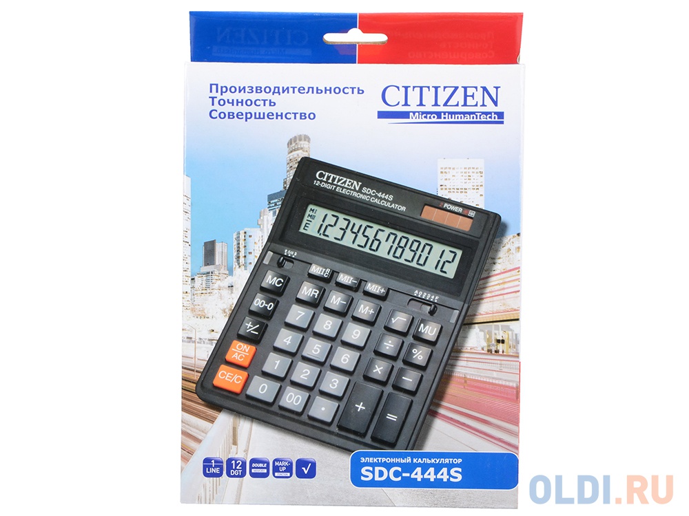 Калькулятор Citizen SDC-444S 12 разрядов фото