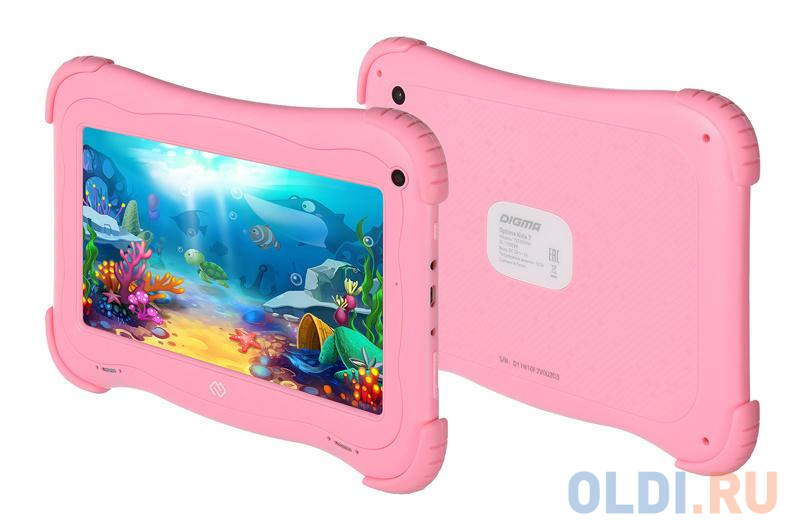 Планшет Digma Optima Kids 7 7&quot; 16Gb Pink Wi-Fi Bluetooth Android TS7203RW от OLDI