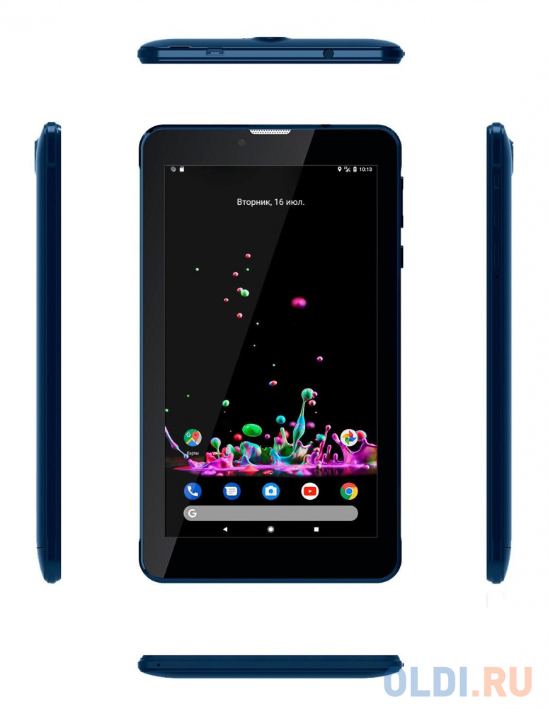 Планшет Digma Optima 7 A102 3G 7" 16Gb Dark Blue Wi-Fi 3G Bluetooth Android TS7243PG, размер 185 x 105 x 11 мм, цвет темно-синий - фото 3