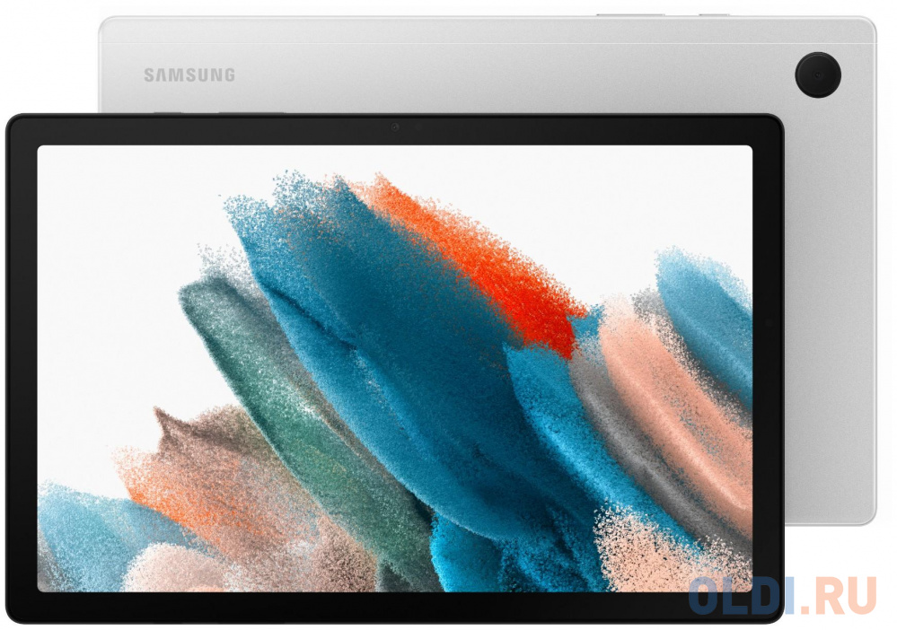 Планшет Samsung Galaxy Tab A8 LTE 10.5" 128Gb Silver Wi-Fi 3G Bluetooth LTE Android SM-X205NZSFSER, размер 161.9 x 246.8 x 6.9 мм, цвет серебристый - фото 1