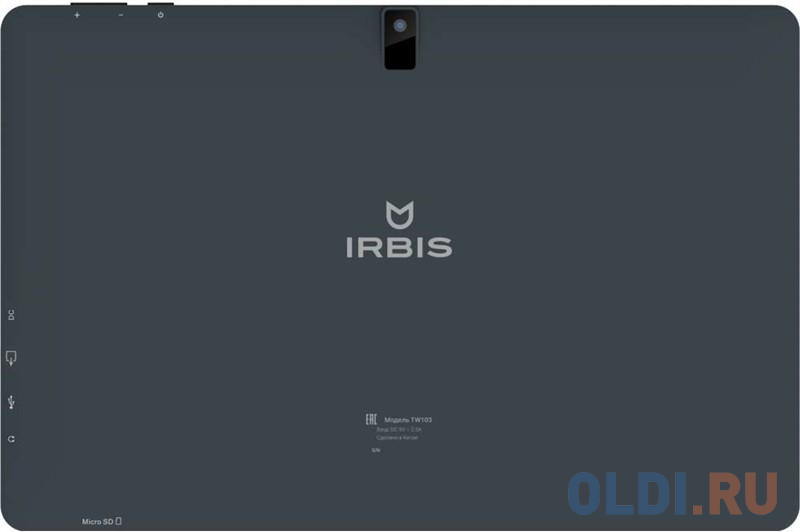 IRBIS TW103 10.1" 2 IN 1 with black color,CPU:Z8300,10.1"LCD 800*1280 IPS, 4+64GB,  camera:0.3MP +2.0MP, 5300mha battery, back cover with no - фото 2