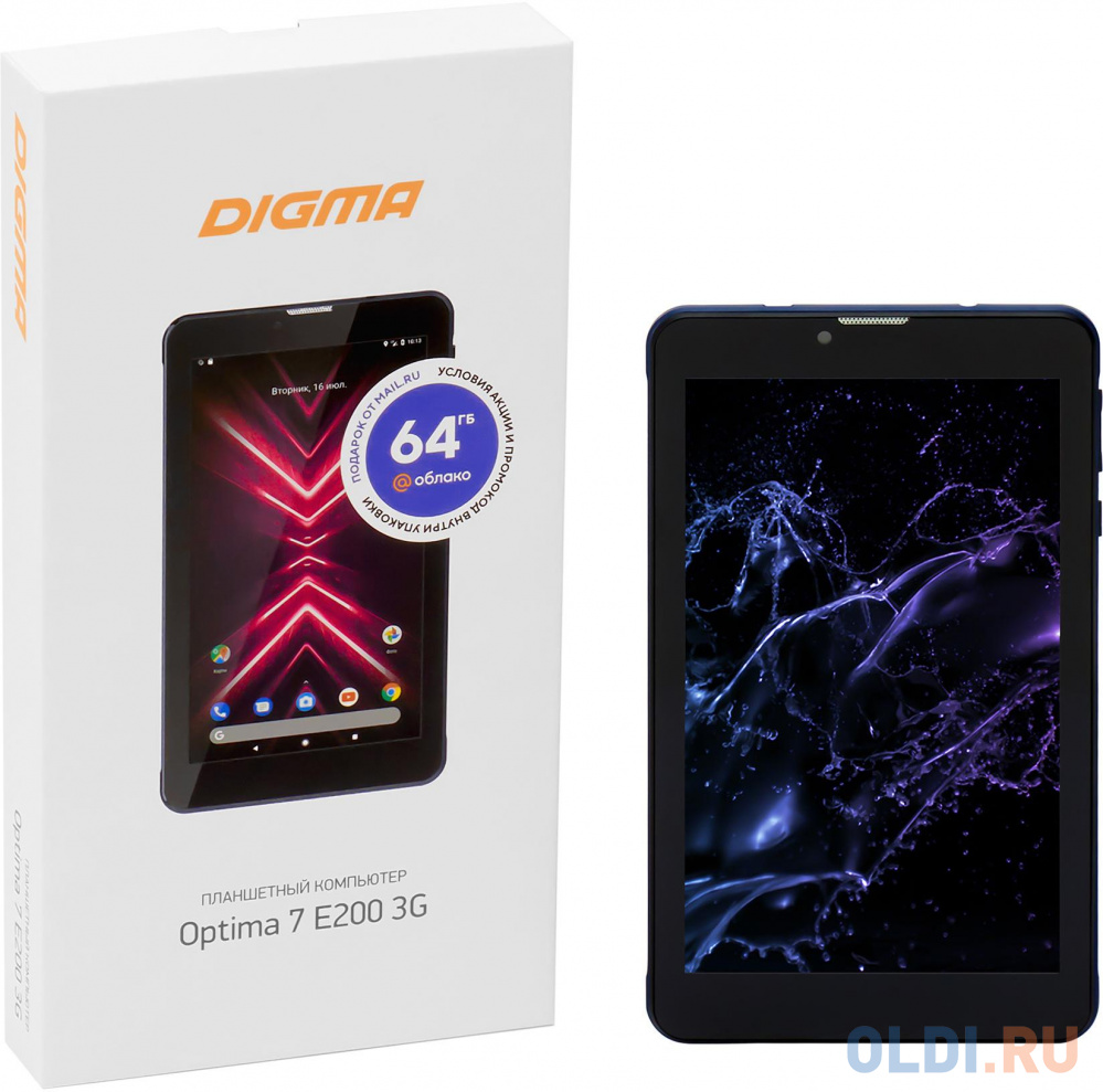 Планшет Digma Optima 7 E200 3G SC7731E (1.3) 4C RAM2Gb ROM16Gb 7" IPS 1024x600 3G Android 11.0 Go темно-синий 2Mpix 0.3Mpix BT GPS WiFi Touch microSD 128Gb minUSB 2000mAh TS7244PG - фото 10