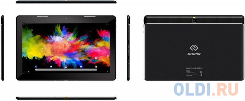 Планшет Digma CITI 13 X703 13.3" 64Gb Black Wi-Fi 3G Bluetooth LTE Android CS3242ML фото