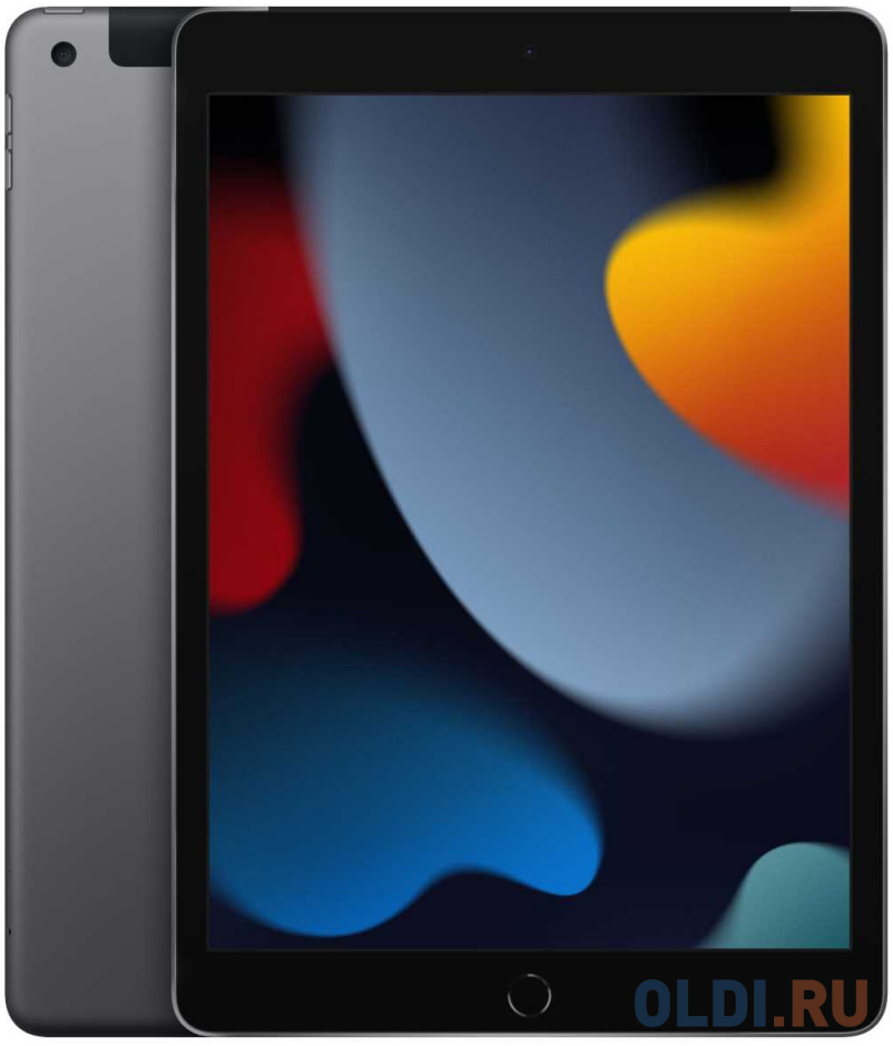 Планшет Apple iPad 9 10.2" 64Gb Grey Wi-Fi 3G Bluetooth iPadOS MK473AB/A, цвет серый, размер 10.2