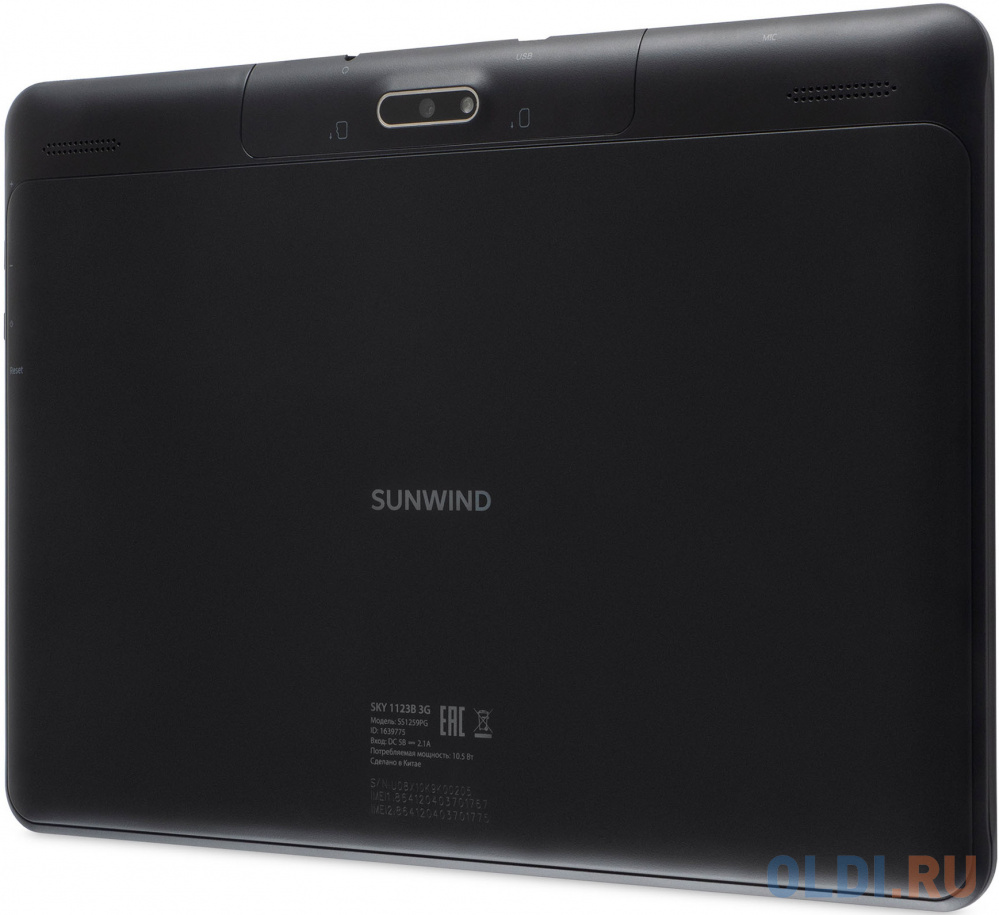 Планшет SunWind Sky 1123B 3G SC7731E 4C RAM1Gb ROM16Gb 10.1" IPS 1280x800 3G Android 11.0 Go черный 2Mpix 2Mpix BT WiFi Touch microSD 128Gb minUS - фото 2