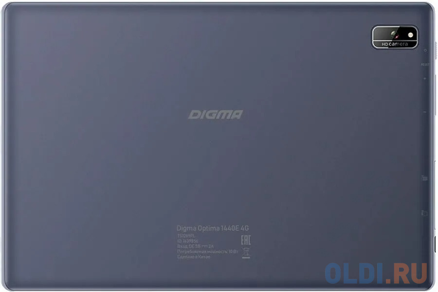 Планшет Digma Optima 1440E 10.1" 128Gb Gray Wi-Fi 3G Bluetooth LTE Android, размер 245 х 162 х 9 мм, цвет серый - фото 6