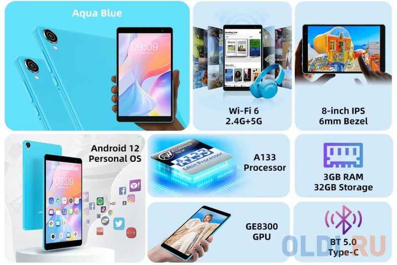 Планшет Teclast P80T 8" 32Gb Blue Wi-Fi Bluetooth Android фото