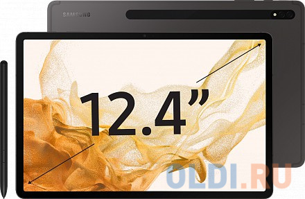 

Планшет Samsung Galaxy Tab S8+ SM-X806 12.4" 256Gb Graphite Wi-Fi 3G Bluetooth LTE Android SM-X806BZABCAU, Графит