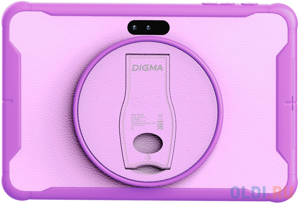 Планшет Digma Kids 1247C T310 (2.0) 4C RAM4Gb ROM64Gb 10.1" IPS 1280x800 3G 4G Android 12 фиолетовый 2Mpix 2Mpix BT GPS WiFi Touch microSD 128Gb WS1252PL - фото 2
