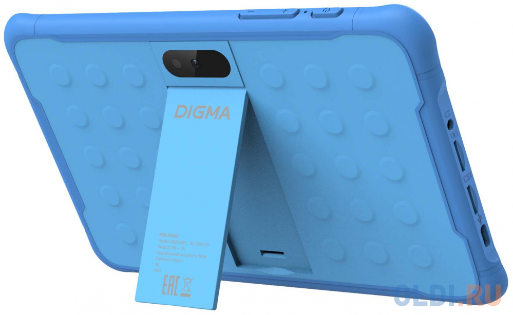 Планшет Digma Kids 8260C T310 (1.8) 4C RAM4Gb ROM64Gb 8" IPS 1280x800 3G 4G Android 12 синий 2Mpix 2Mpix BT GPS WiFi Touch microSD 128Gb 4000mAh WS8254PL - фото 4