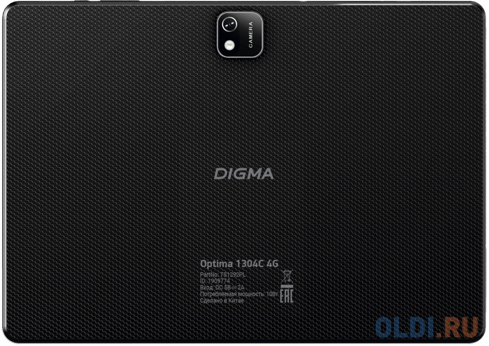 Планшет Digma Optima 1304C 4G SC9863A1 (1.6) 8C RAM3Gb ROM32Gb 10.1" IPS 1280x800 3G 4G Android 12 черный 2Mpix 2Mpix BT GPS WiFi Touch microSD 1 TS1292PL - фото 2