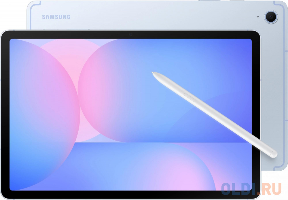 Планшет Samsung Galaxy Tab S10 FE SM-X526B 1580 (2.9) 8C RAM12Gb ROM256Gb 10.9" TFT 2304x1440 5G 1Sim eSIM Android 15 голубой 13Mpix 12Mpix BT Wi - SM-X526BLBPCAU