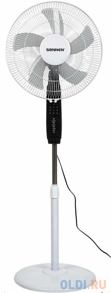 Вентилятор напольный Sonnen TF-45W-40-520 45 Вт белый/черный, размер 1250х400х400 мм, цвет белый/черный