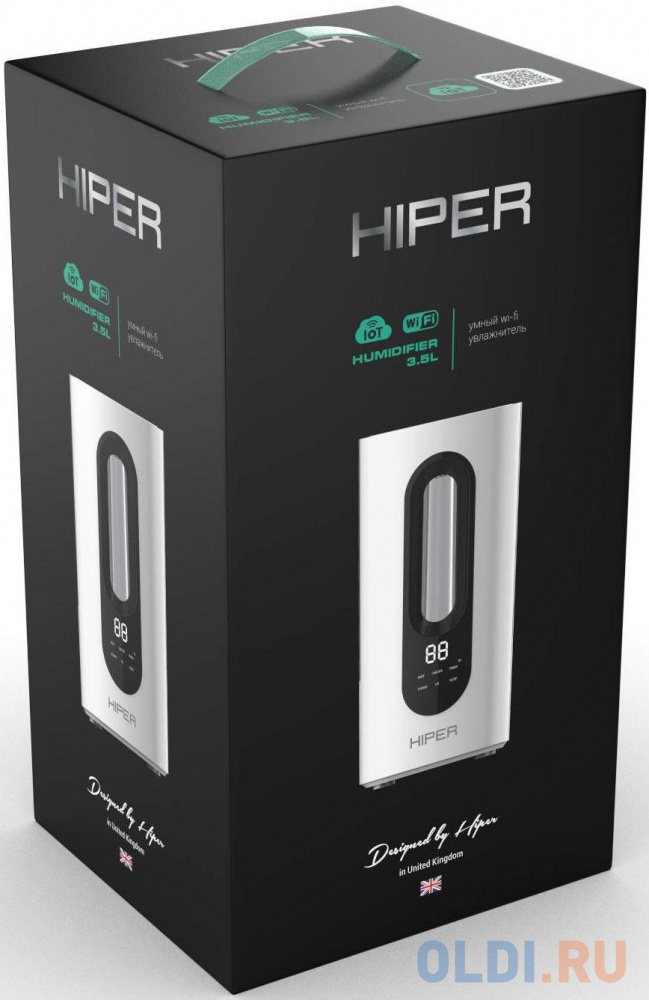 HIPER Iot Humidifier 3.5L Умный Wi-Fi увлажнитель с ионизатором HIPER Iot Humidifier 3.5L (HI-HDF3), емкость 3.5л, до 35 кв.м, бесшумный до 25 дБ, до 8 часов работы, таймер, управление голосом, облачное приложение HIPER IoT, цвет белый - фото 3