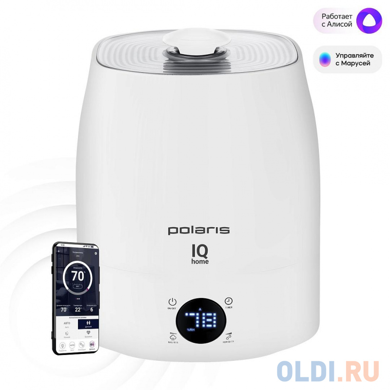 

Увлажнитель воздуха Polaris PUH 4040 WIFI IQ Home 30Вт (ультразвуковой) белый