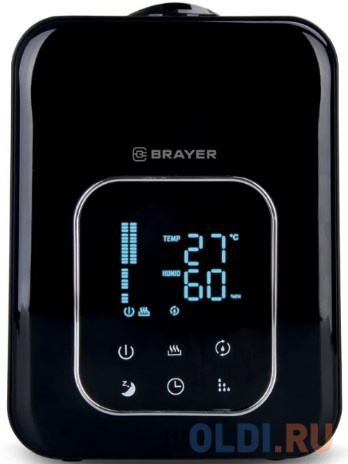 4703BR Ультразвуковой увлажнитель BRAYER, 4,5 л, 25 м,( 40-80%), таймер, дисплей, 15 ч., пульт brayer ультразвуковой увлажнитель воздуха br4703