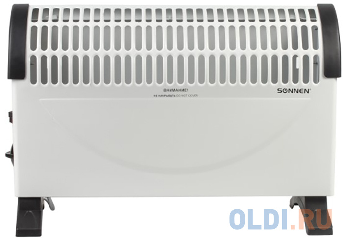 Обогреватель-конвектор SONNEN Y-02S, 1500 Вт, 3 режима работы, белый/черный, 453494 фото
