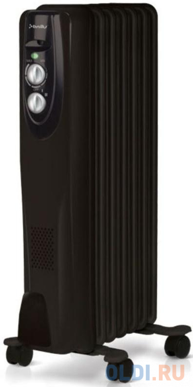 Масляный радиатор BALLU BOH/CL-07BRN 1500 Вт чёрный тепловентилятор ballu bhp w3 20 s 160 вт чёрный