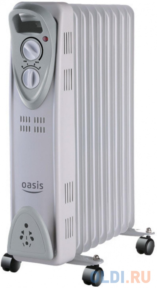 Масляный радиатор Oasis US-25 2500 Вт белый electrolux радиатор масляный sport line eoh m 5221n 11 секций 1