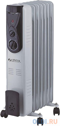 Масляный радиатор Centek CT-6200 1500 Вт серый белый